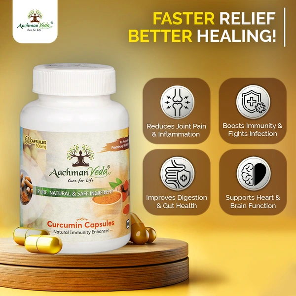 Aachman Veda Curcumin Veg Capsules - 3