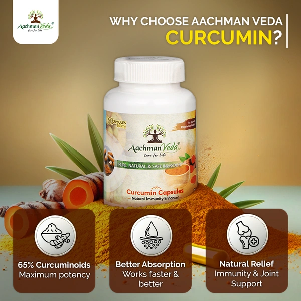 Aachman Veda Curcumin Veg Capsules - 3