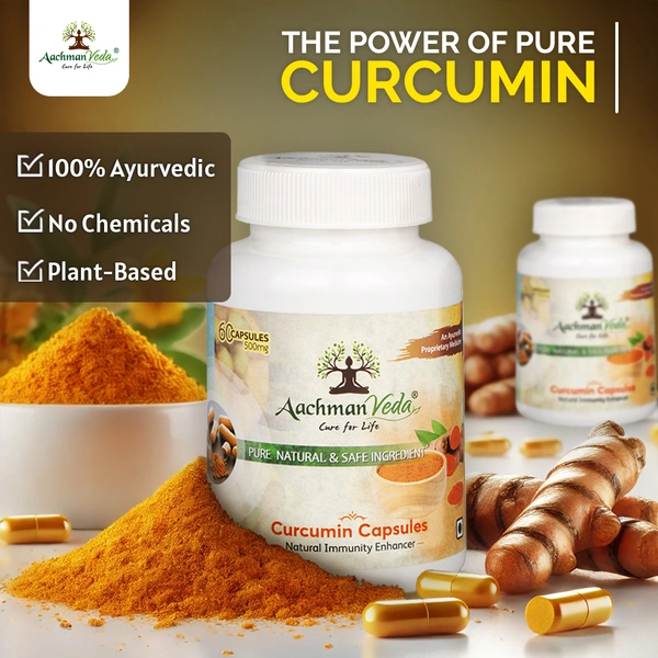 Aachman Veda Curcumin Veg Capsules - 3