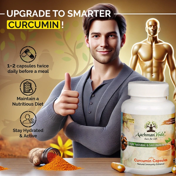 Aachman Veda Curcumin Veg Capsules - 3