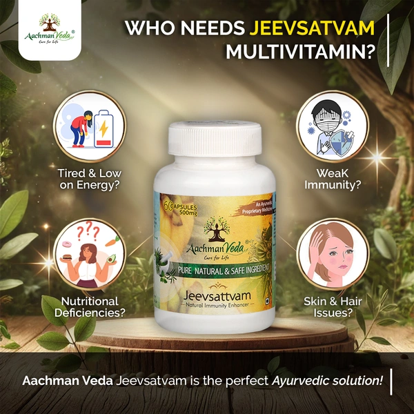 Jeevsattvam (Multivitamin) Veg Capsules - 3