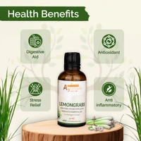 Lemongrass Pure Steam Distilled Essential Oil - 2