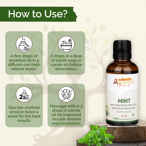 Mint Pure Steam Distilled Essential Oil - 3