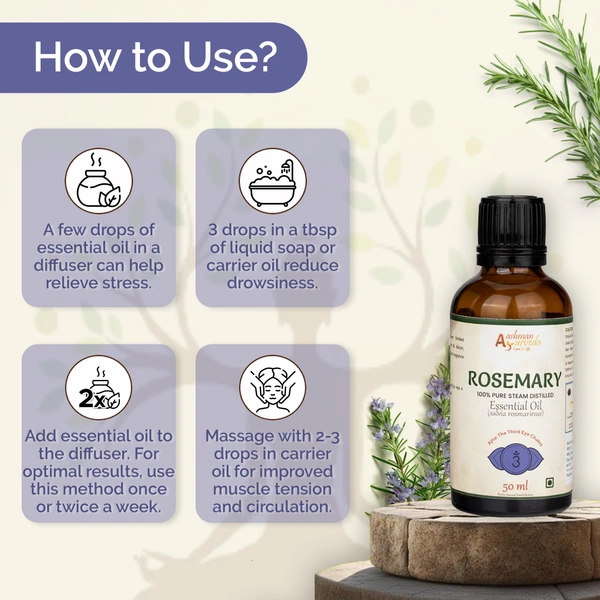 Rosemary Pure Steam Distilled Essential Oil - 3