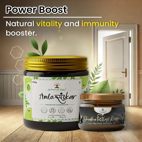 Aachman Sk Vedaa Shilajit Resin & Amla Sanskar - COMBO