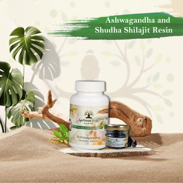 Shilajit Resin & Ashwagandha Capsules - COMBO