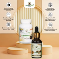 Aachman Veda Shilajit+ Veg Capsules & Curcumin Drops - COMBO