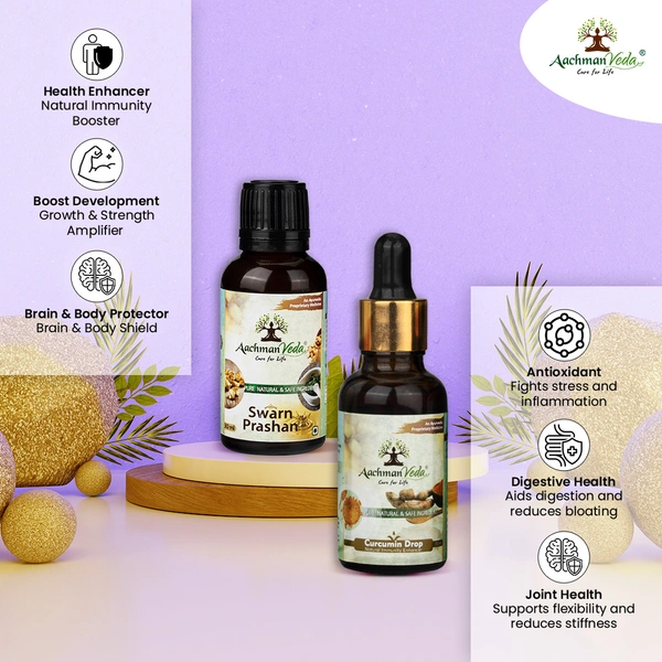 Swarna Prashan Drops & Curcumin Drops - COMBO