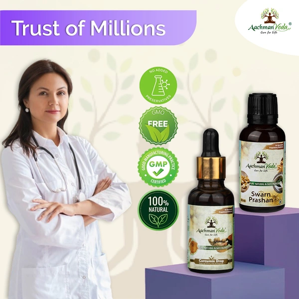 Swarna Prashan Drops & Curcumin Drops - COMBO