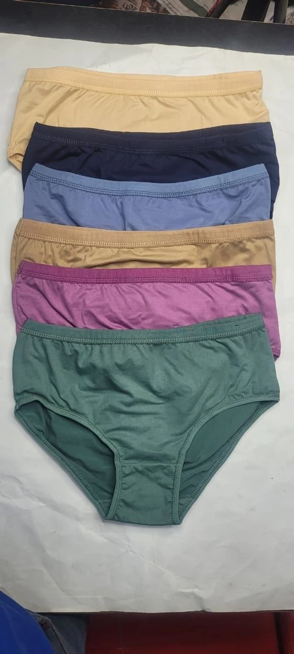 Ladyland Solid Color Hipster panty 6 Color Available - M, Multi, 12