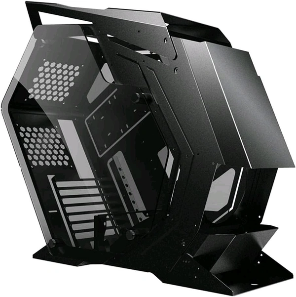 ZEBRONICS Zeb-Valhalla PRO Premium Gaming Cabinet with RGB sync, 100+ LED Modes, Fan Controller, Remote, 4X Center Glow RGB Fans, USB 3.0, Tempered Glass Panel and Heavy Duty Metal Frame (Black+Red) - Black
