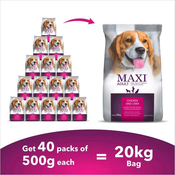 Maxi Adult Chicken and Liver Dog Dry Food 20KG