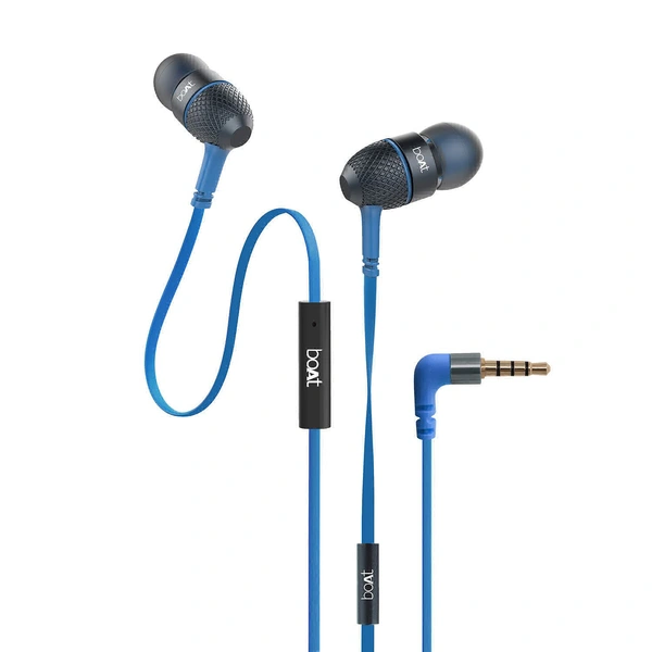 boAt BassHeads 225 Special Edition in-Ear Wired Headphones with Mic (Blue - Blue