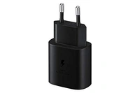 Samsung Original 25W Single Port, Type-C Fast Charger, (Cable not Included), White - Black