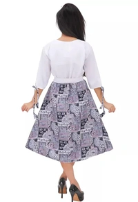 Women Long Tops Black/White Color - M, White
