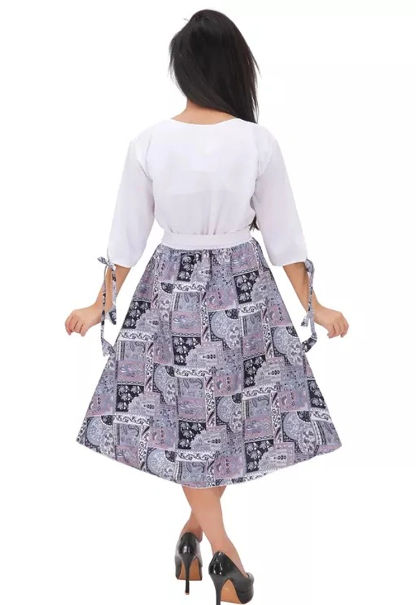 Women Long Tops Black/White Color - M, White