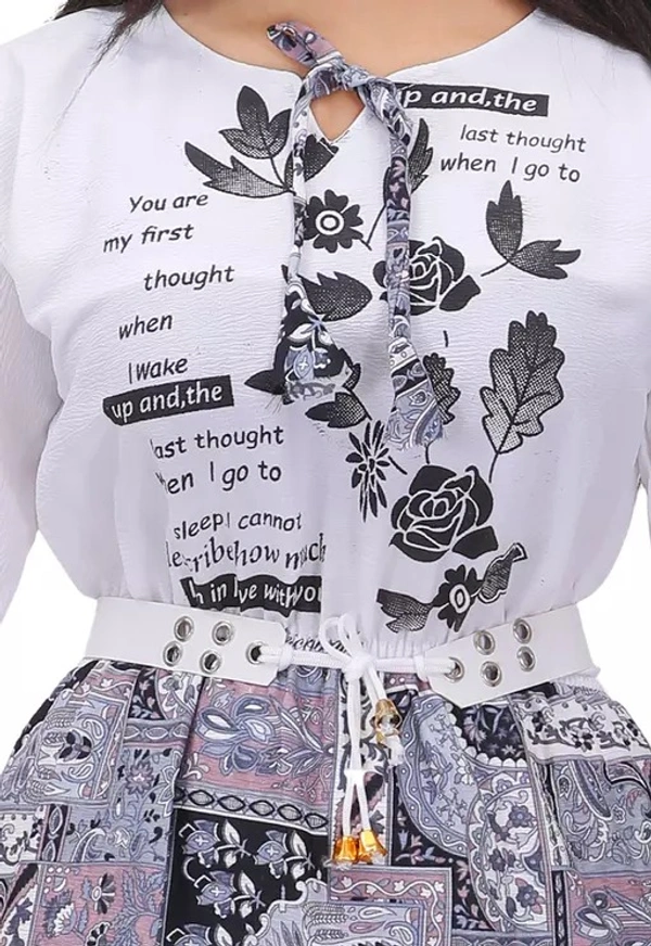 Women Long Tops Black/White Color - M, White