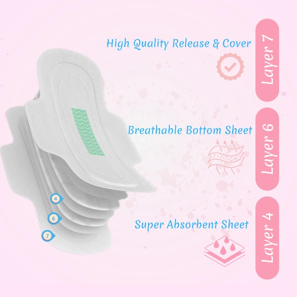 Narieo Ultra Premium Pads - Mini Pack (8 L Pads) | Quick Absorption, Extra Soft, Very Light - L - 280 MM