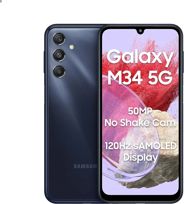 Samsung Galaxy M34 5G(Without Charger) - Midnight Blue, 6GB 128GB