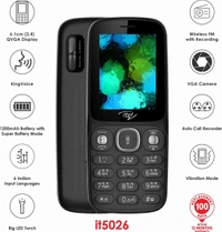Itel it5026 - Black, Expandable Storage Upto 32GB