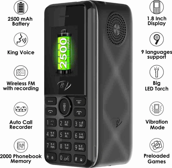 Itel Ace2 Power - Black