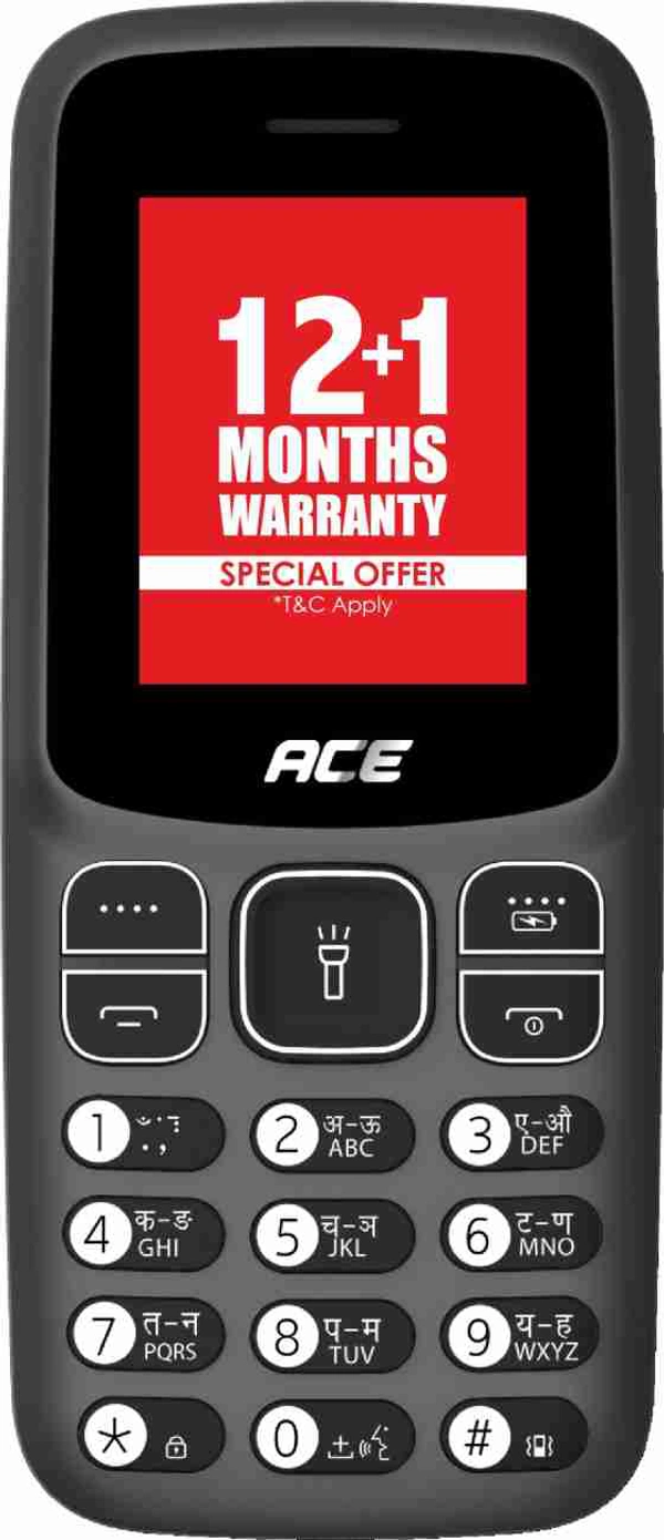 Itel Ace2 - Black, Expandable Storage Upto 32GB