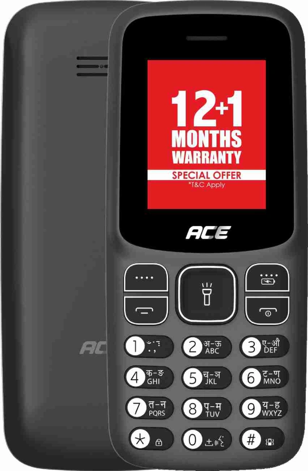 Itel Ace2 - Black, Expandable Storage Upto 32GB