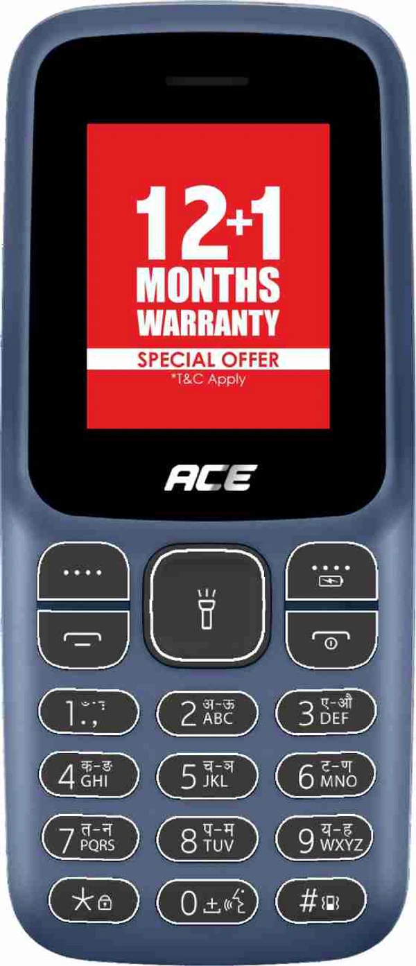Itel Ace2 - Deep Blue, Expandable Storage Upto 32GB