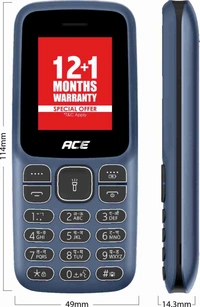 Itel Ace2 - Deep Blue, Expandable Storage Upto 32GB
