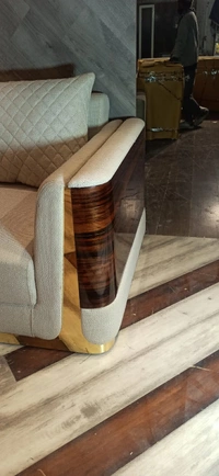 Veneer Arm Sofa Package – Luxury Wooden Arm Sofa Set with Premium Upholstery