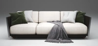 Black Highland Sofa - 3 Seater