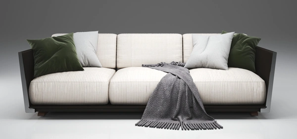 Black Highland Sofa - 3 Seater
