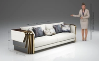 Metal Spanier Sofa - 3 Seater