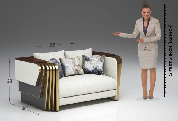 Metal Spanier Sofa - 2 Seater