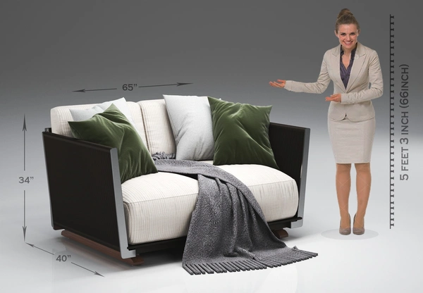Black Highland Sofa - 2 Seater
