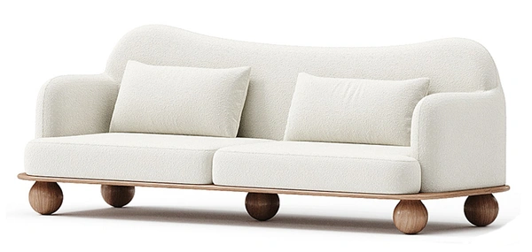Ballegged Sofa - 2 Seater