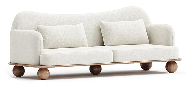 Ballegged Sofa - 2 Seater