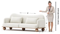 Ballegged Sofa - 2 Seater