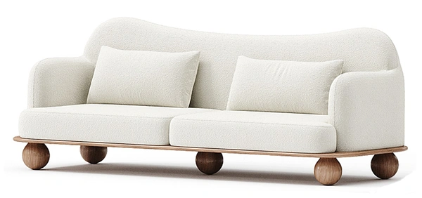 Ballegged Sofa - 3 Seater