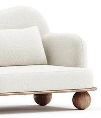 Ballegged Sofa - 3 Seater