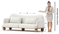 Ballegged Sofa - 3 Seater