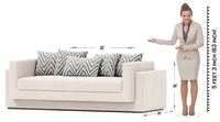 Doublelayered Sofa - 3 Seater
