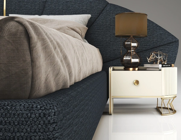 Blue Blonde Bed - Side Tables