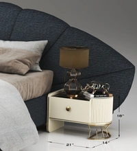 Blue Blonde Bed - Side Tables