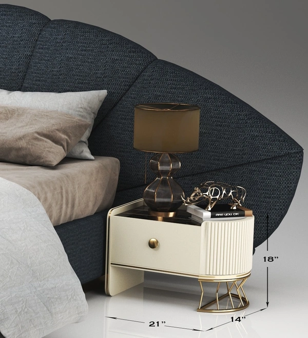 Blue Blonde Bed - Side Tables