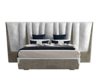 Exclusive Modern Italian Leather And Velvet Bed