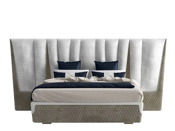 Exclusive Modern Italian Leather And Velvet Bed