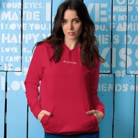 Aramas Originals Premium Cotton Fleece Hooded Winter Hoodie for Women - XL, Red, 450g, 1
