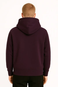 Aramas Originals Premium Cotton Fleece Hooded Winter Hoodie for Men - S, Wine, 450g, 1