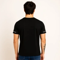Aramas Originals Premium Cotton T-Shirt for Men | Soild Black - S, Black, 220g, 1